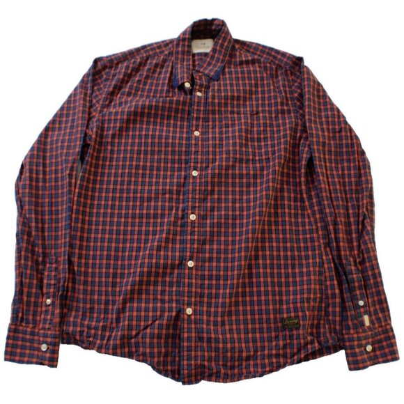 Scotch and Soda Men's Plaid Button Up Shirt Size L - Picture 1 of 4